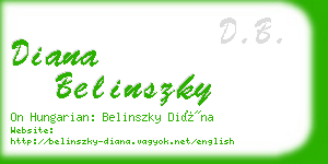 diana belinszky business card